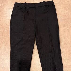 LOFT Black Textured Straight Leg Pants